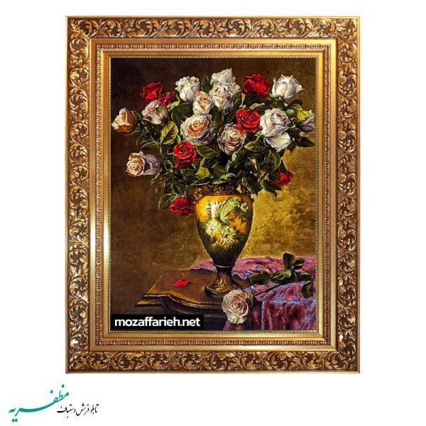 سجادة مزهرية ذهبية